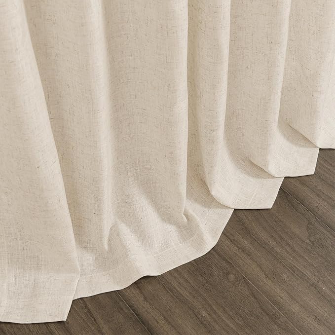 Cream Beige Linen Curtains 84 Inches Long - Image 9
