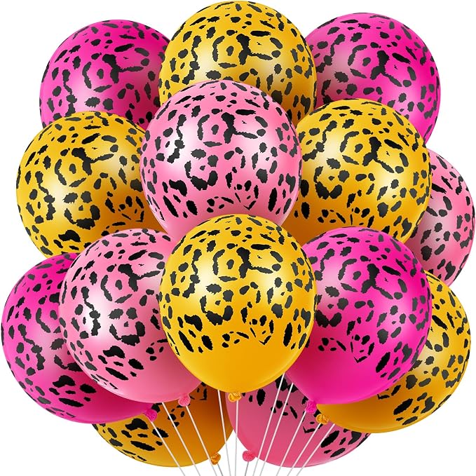 Gejoy 36 Pcs Cheetah Balloons Pastel Leopard Print Balloons 12 Inch Spots Latex by Unknown