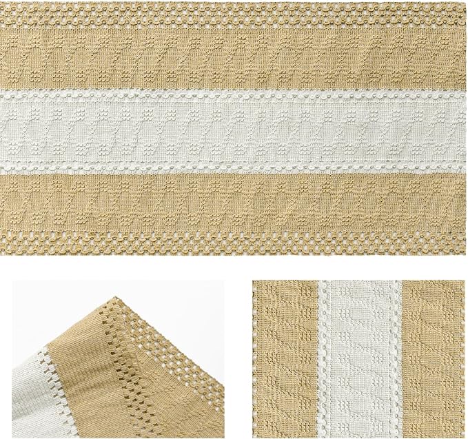 Artoid Mode Burlap Brown Farmhouse Woven Table Runner 12x48 Inch | Seasonal - Image 6