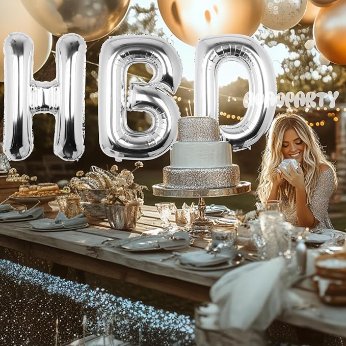 Letter Balloons Silver 40 Inch C Large Big Foil Mylar Balloon | - Image 3