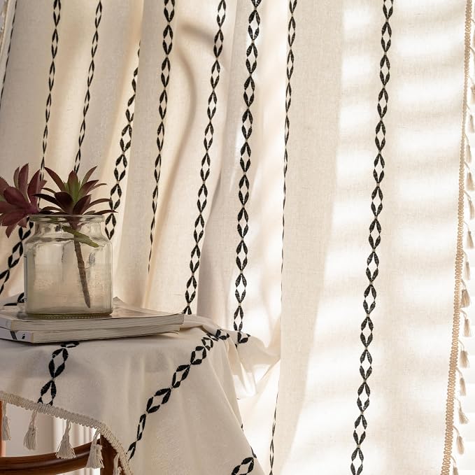 Sutuo Home Boho Curtains 108 Inches Long, Bohemian Drape - Image 8
