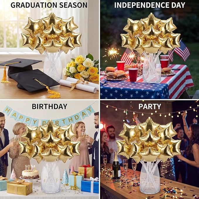 15 Pcs Mini Star Self Inflatable Balloons Bulk - Image 7