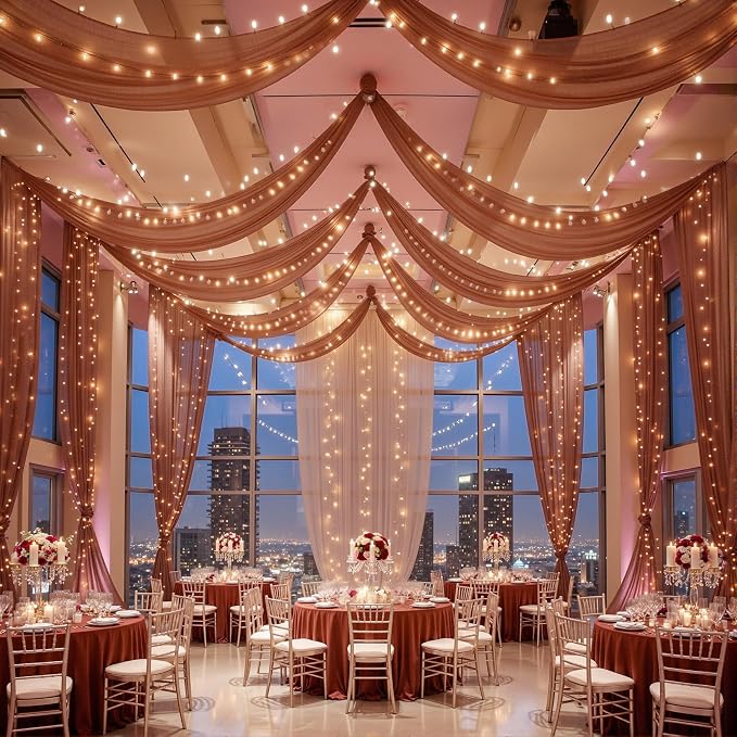 6 Panels Terracotta Ceiling Curtains - Image 4