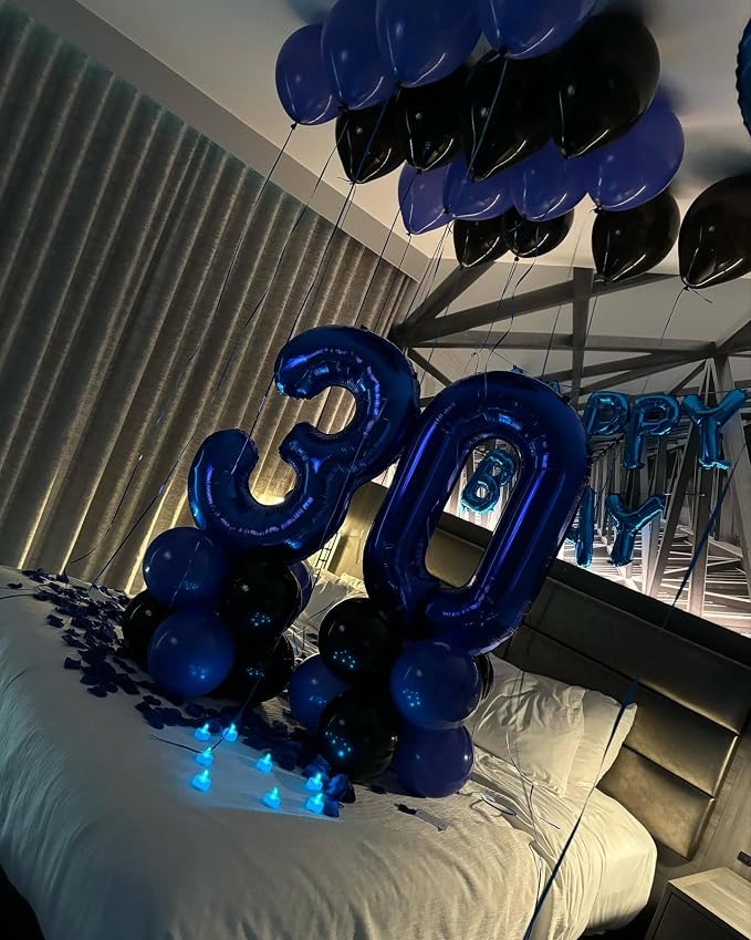 NightBlue Number 2 Balloon 40 Inch, 2nd Birthday Decorations Men Women | Foil - Image 4