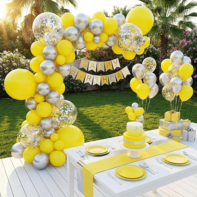 RUBFAC Yellow Balloons 65pcs, 12 Inch Party Balloon - Image 7