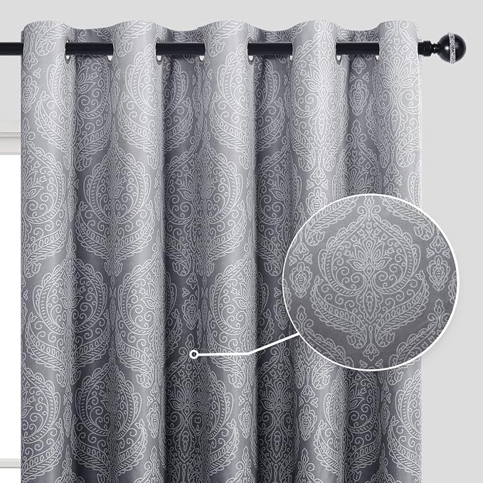DWCN Grey Ombre Blackout Curtains - Image 2
