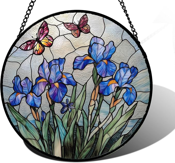 DASTOLL Stained Glass Window Hanging, and Mom 7.8 in by DASTOLL