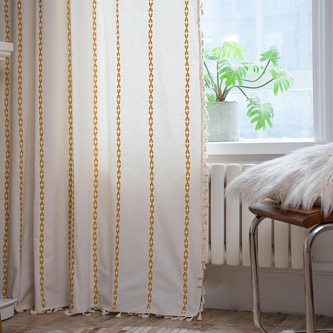 Sutuo Home Boho Curtains for Bedroom Dining Room Kitchen, Semi Blackout - Image 7