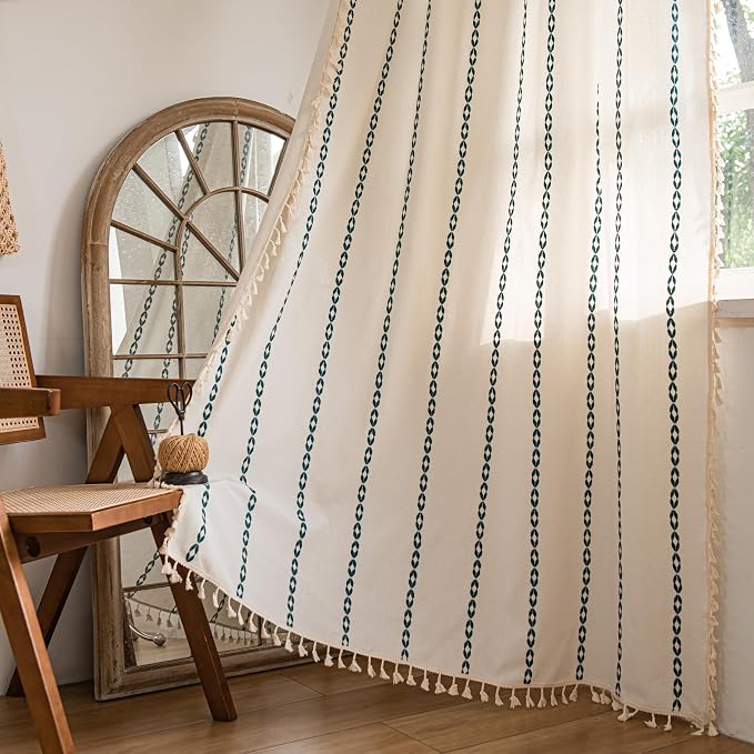 Sutuo Home Boho Farmhouse Curtains 72 Inches Long - Image 2