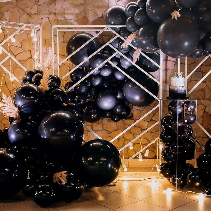 RUBFAC Balloons Black Balloon Arch - Image 6