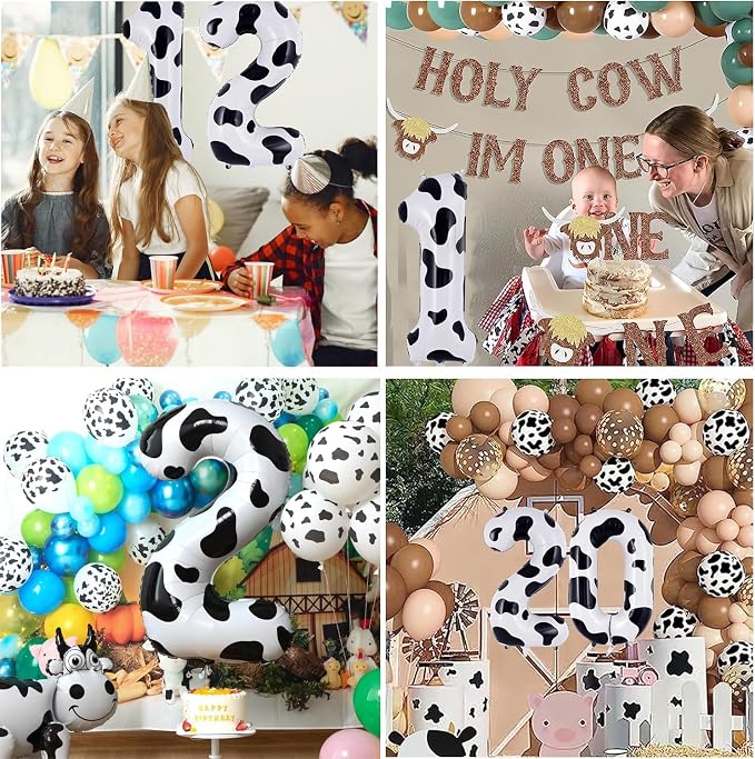 Cow Print Number Balloons, Large Foil Number 5 Balloon 40 Inch Cow Balloon - Image 5