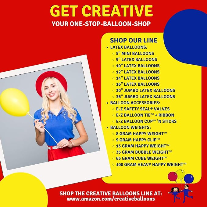 Creative Balloons™ Bubble Weight – 35 g Neon Balloon Weights - Image 4