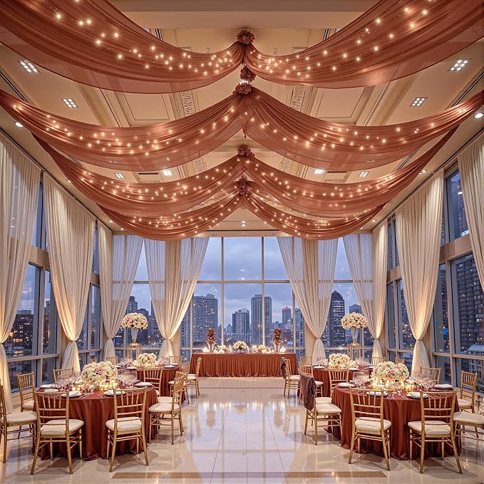6 Panels Terracotta Ceiling Curtains - Image 7