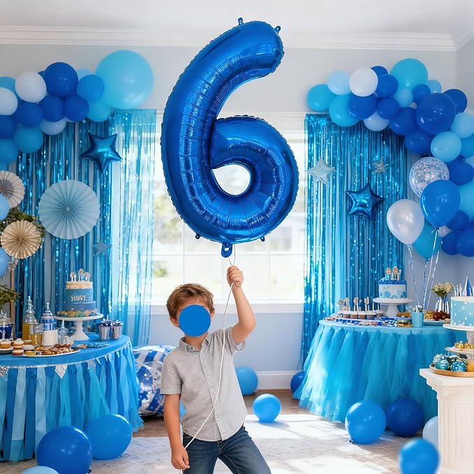 40 Inch Navy Blue 8 Balloon for 8th Birthday Party, Helium Giant Foil Number 8 - Image 3
