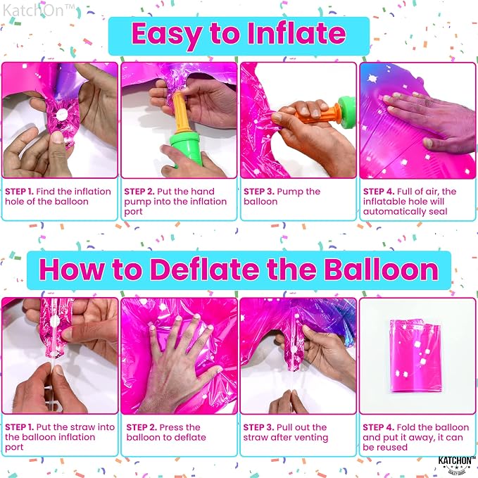 KatchOn Rainbow 2 Balloon Number 40 Inch | Number 2 Balloons - Image 4