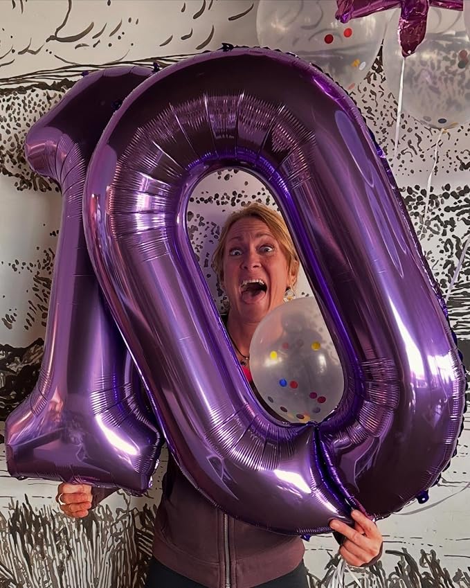 40 Inch Purple Number 8 Balloon Birthday Party Decorations - Image 7
