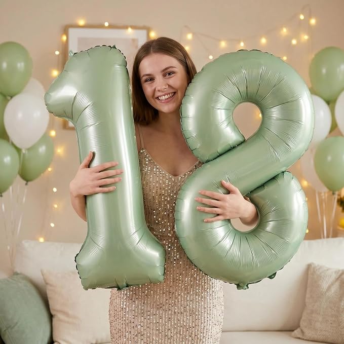 Number 18 Balloon Foil Mylar Balloons - Image 2