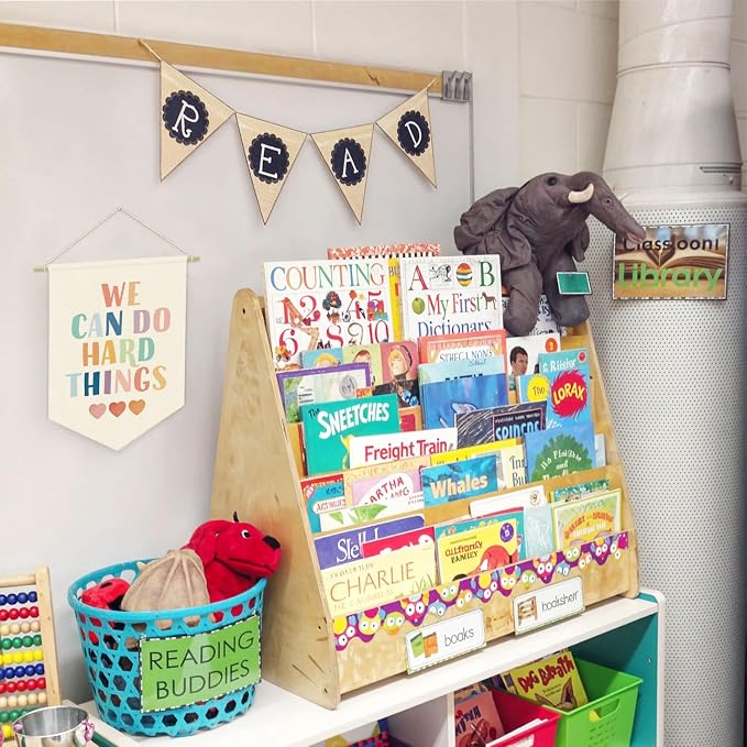 Boho Colorful Classroom Decor, We Can Do Hard Things Linen Canvas Banner - Image 4