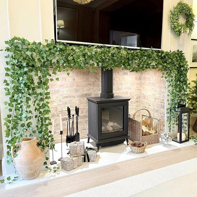 12 Pack 84Ft Artificial Ivy Garland, Fake Vines UV Resistant Greenery Leaves - Image 4