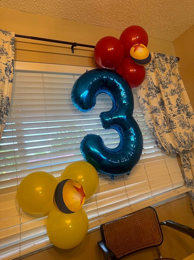 17 Balloon - Metallic Blue Birthday Number Balloons, 40 Inch Decorations | - Image 2