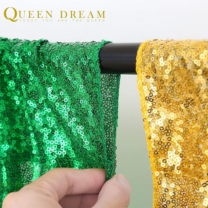 7ft x 7ft Green Sequin Backdrop Curtain Party Backdrop Curtain | Background - Image 6