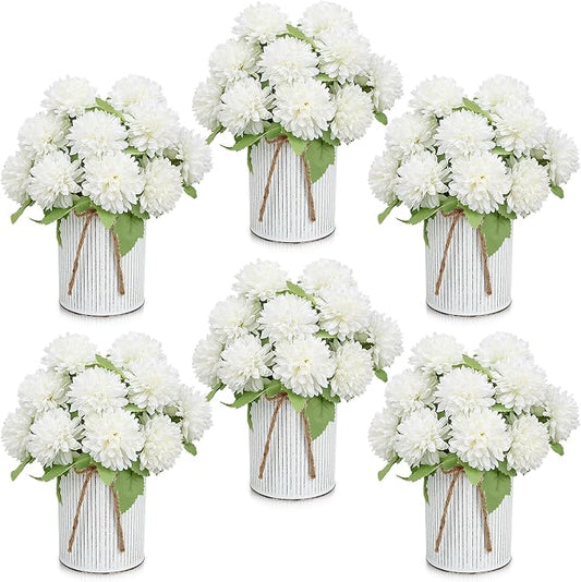 6 Set Pre-Made Flower Table Centerpieces by SEKNHOP