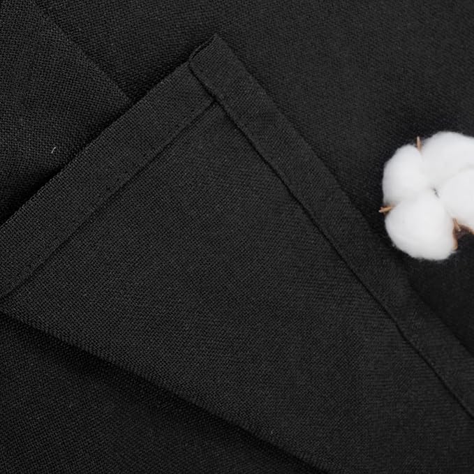 YoungsTex Black Linen Curtains 40 Inch Length - Image 8