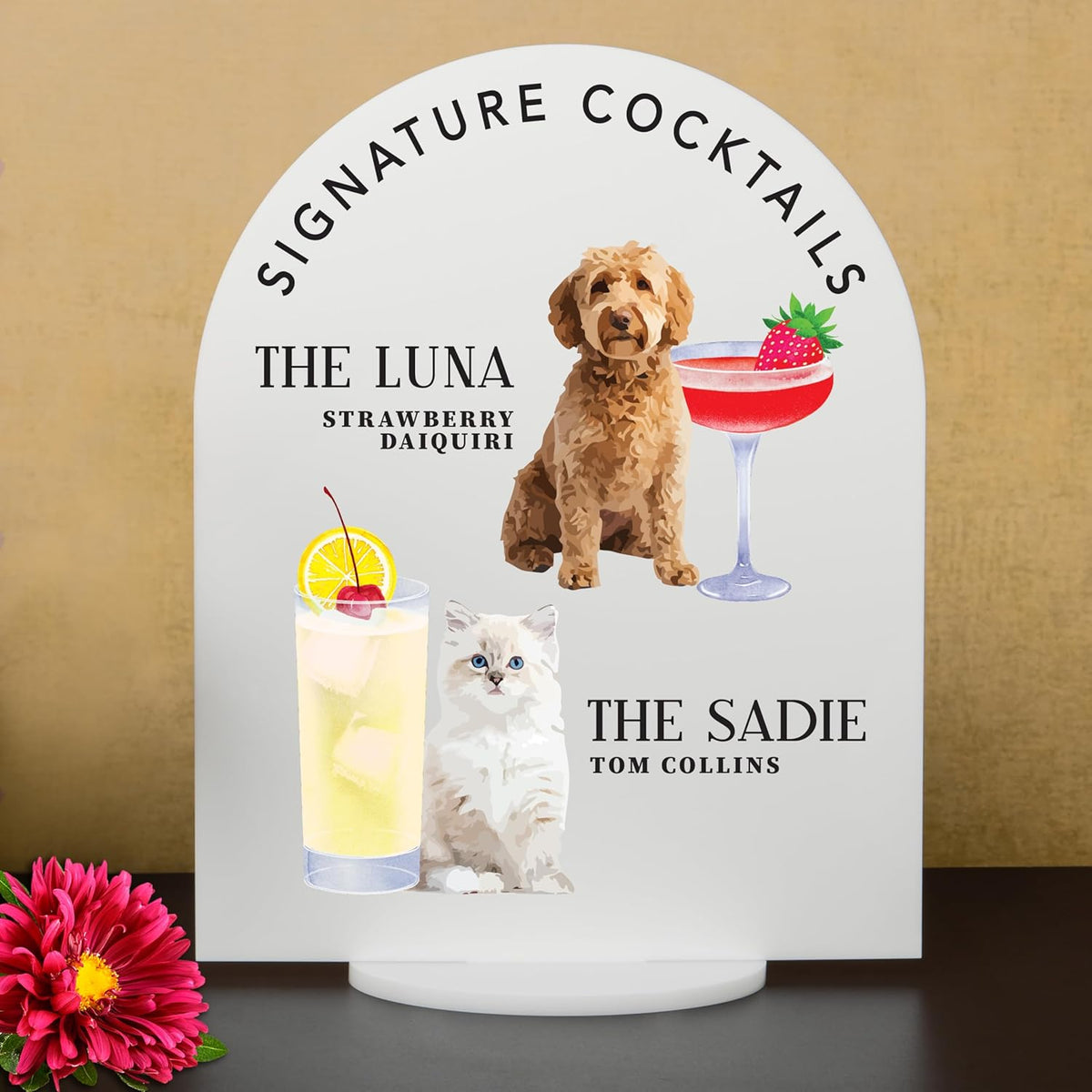 Pet Signature Drink Wedding Signs