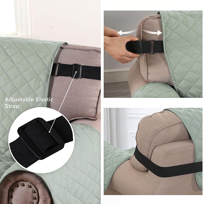 H.VERSAILTEX Reversible Loveseat Cover Water Resistant Loveseat Slipcover - Image 4