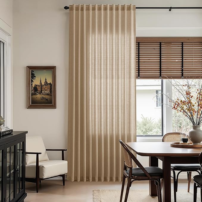 Sand Beige Curtains 120 Inches Long - Image 6