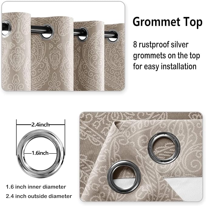 DWCN Ombre Blackout Curtains for Bedroom - Image 5
