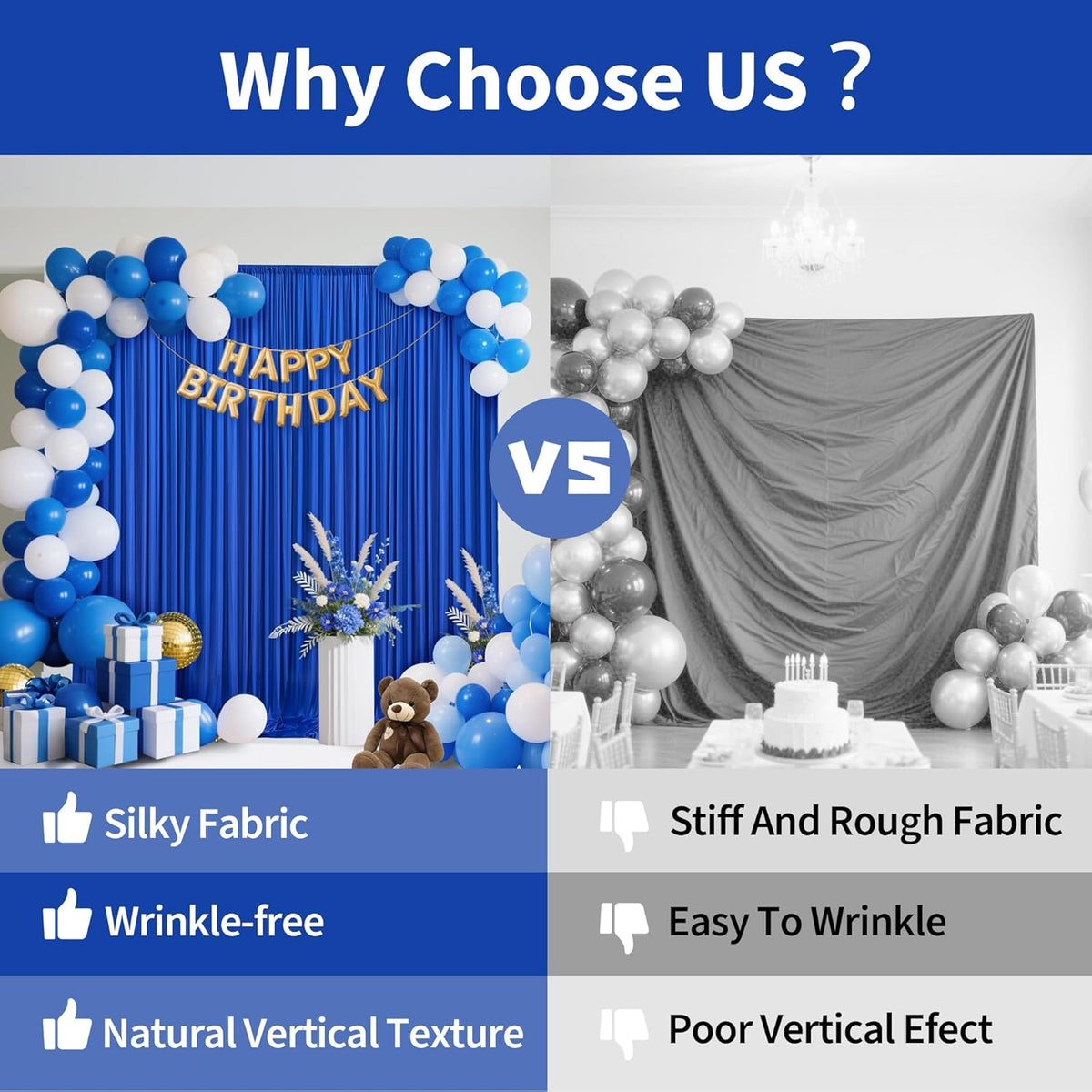 40x10ft Backdrop Curtains for Parties, 8 Panels 5x10ft Photography Backdrop Curtain with Rod Pocket,Backdrop Polyester Background Drapes,Wedding Backdrop Drapes for Birthday Baby Shower Home Decor