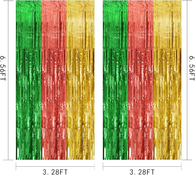 5 Pack Hawaii Backdrop Party Decorations Tinsel Curtain Summer Party Streamer - Image 7