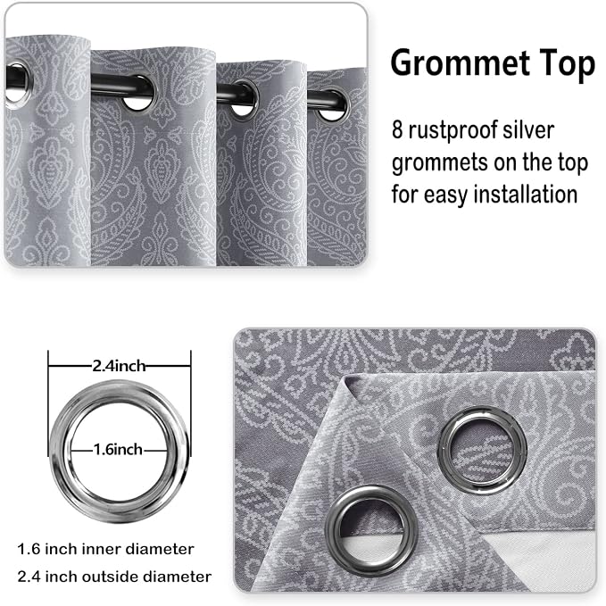DWCN Extra Long Ombre Blackout Curtains - Image 7