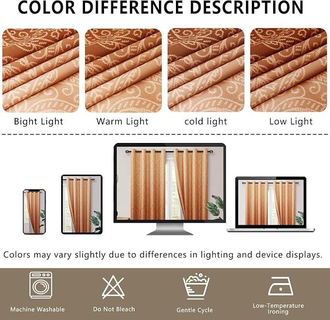 DWCN 100% Blackout Curtains for Bedroom - Image 8