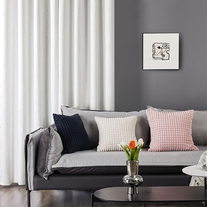 Deconovo Living Room Curtains 108 Inch Long, Thermal Insulated, Room Darkening - Image 3