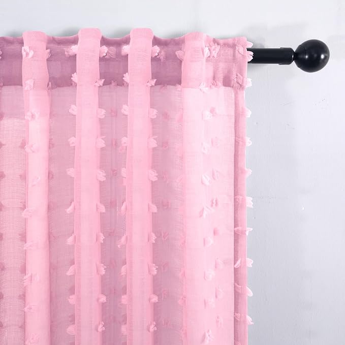KOUFALL Light Pink Cute Curtains - Image 6