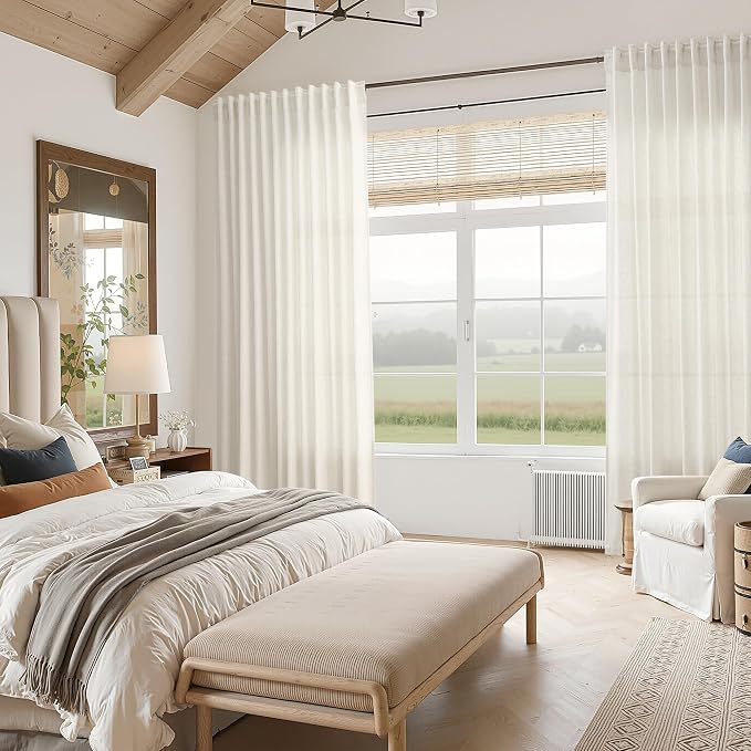 Natural Linen Curtains 96 Inches Long - Image 7