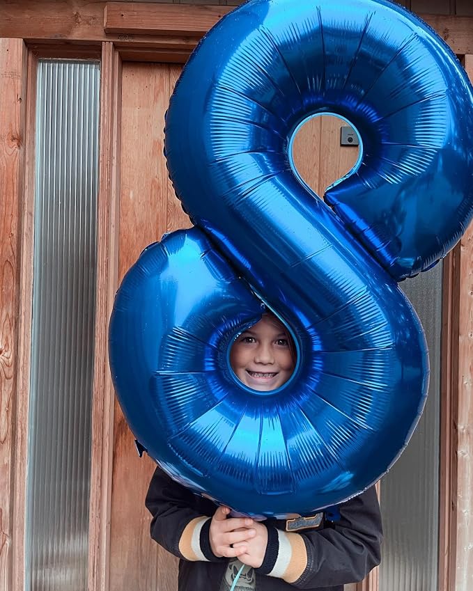 Blue Number 8 Balloon 40 Inch - Image 2