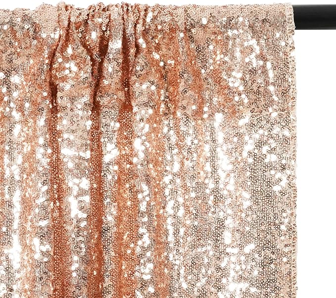 Eternal Beauty Rose Gold 3mm Sequin Backdrop 7x7 Ft - Image 7