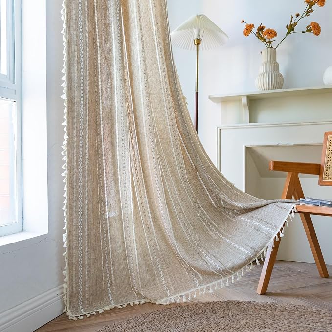 Sutuo Home Boho Curtains for Bedroom Living Room 102 Inches Length, Light by SutuoHome
