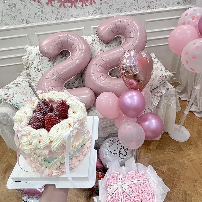40 Inch Pink Number 1 Foil Balloon - Image 5
