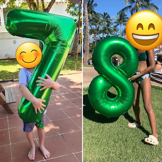 Number Balloons Green 7 Balloon 40 inch - Image 3