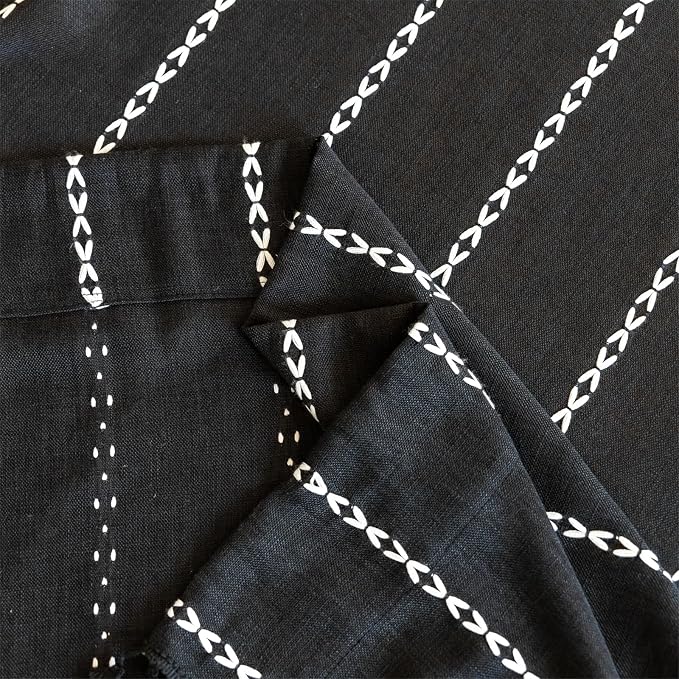 RoomTalks Black Boho Farmhouse Curtains - Image 8