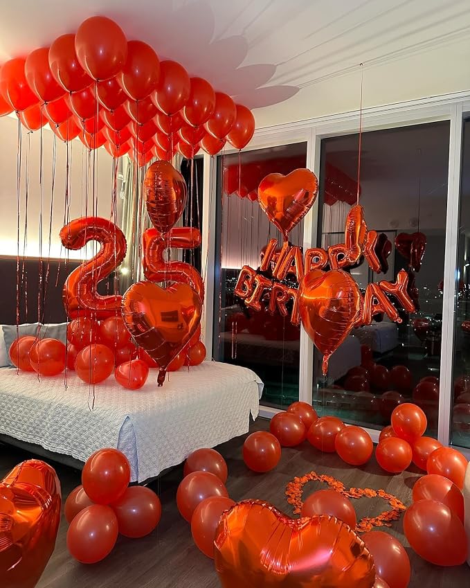 Red 4 Balloon - Number Balloon 40 Inch, 4th Red Birthday Decorations | Large - Image 8