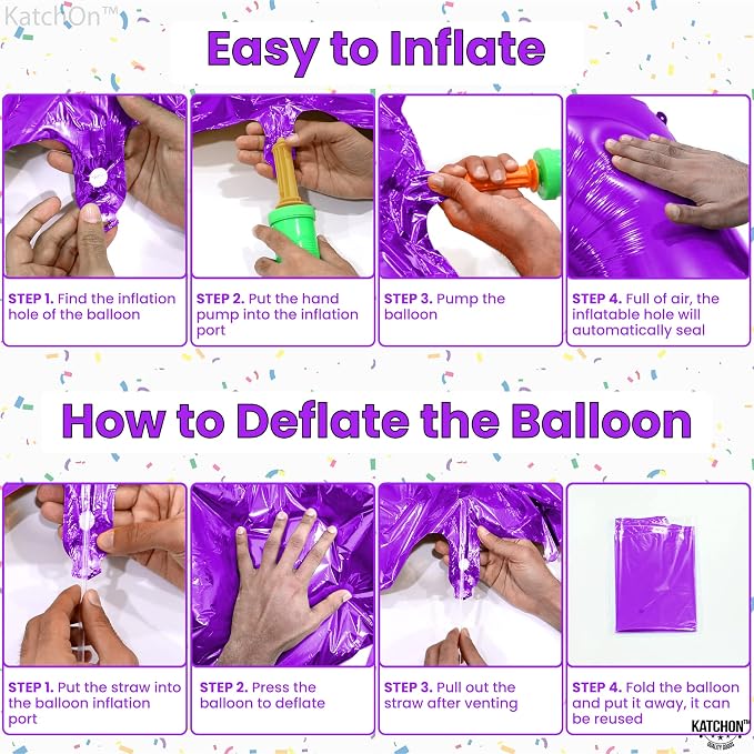 KatchOn Giant Purple 4 Balloon Number - Image 3