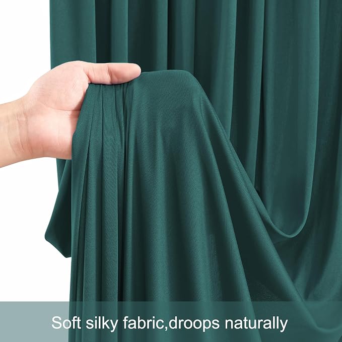 8 Panels Hunter Green Backdrop Curtains - Image 7