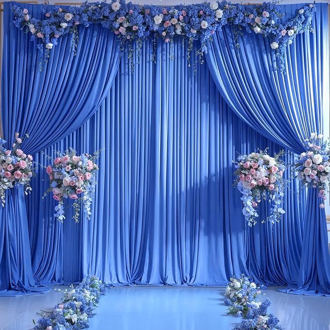 10 Panels Royal Blue Backdrop Curtains - Image 9
