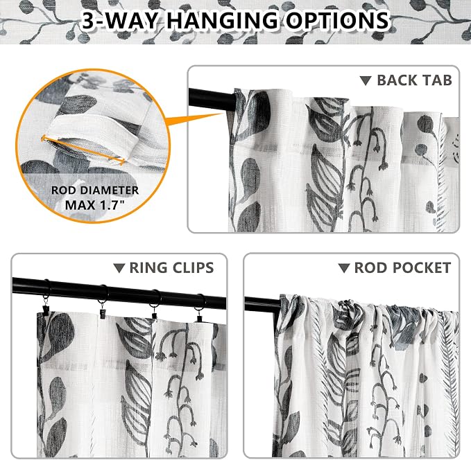 Boho Curtains 108 Inches Length - Image 3