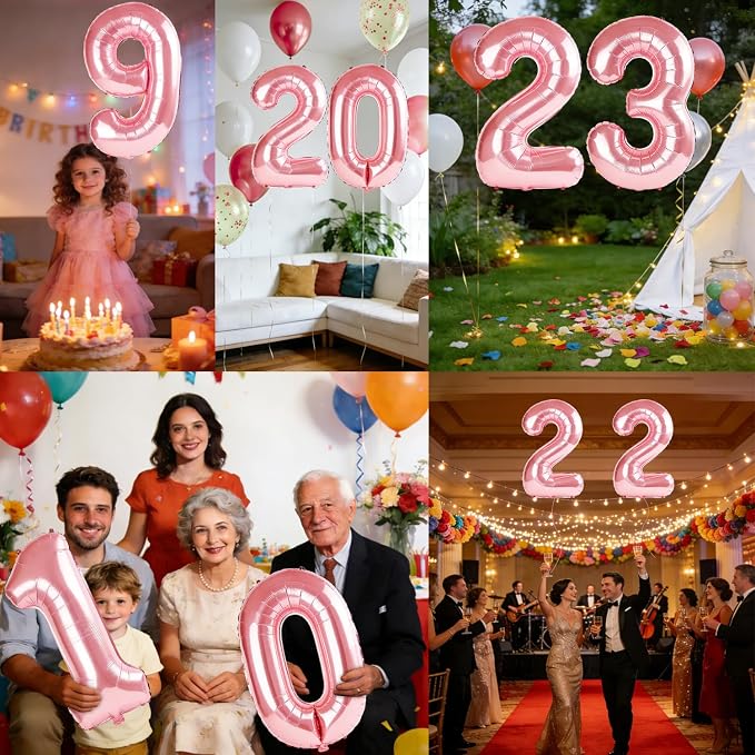 40 Inch Number 23 Balloons for 23rd Birthday Party Decorations, 0-100 Jewelry - Image 7